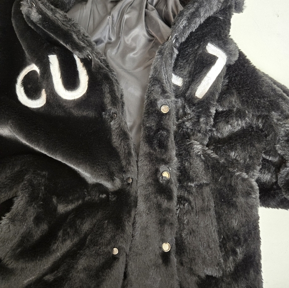 Black Faux Fur Jacket for Men - Picture 10 of 11